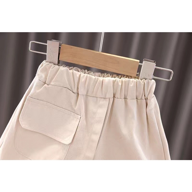 CF56TY Setelan Kemeja Baju Anak Perempuan Lengan Pendek Usia 1-4 Tahun / Setelan Baju KAtun Anak Per