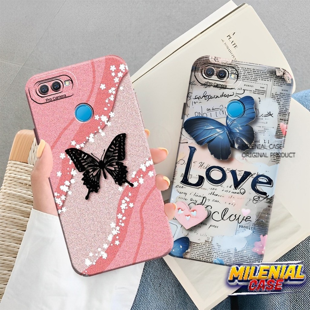 Softcase OPPO A5S/A12/ A7/A11K/OPPO F9/REALME 2 PRO Motif Kupu Kupu Aesthetic Cantik - Case Oppo - c