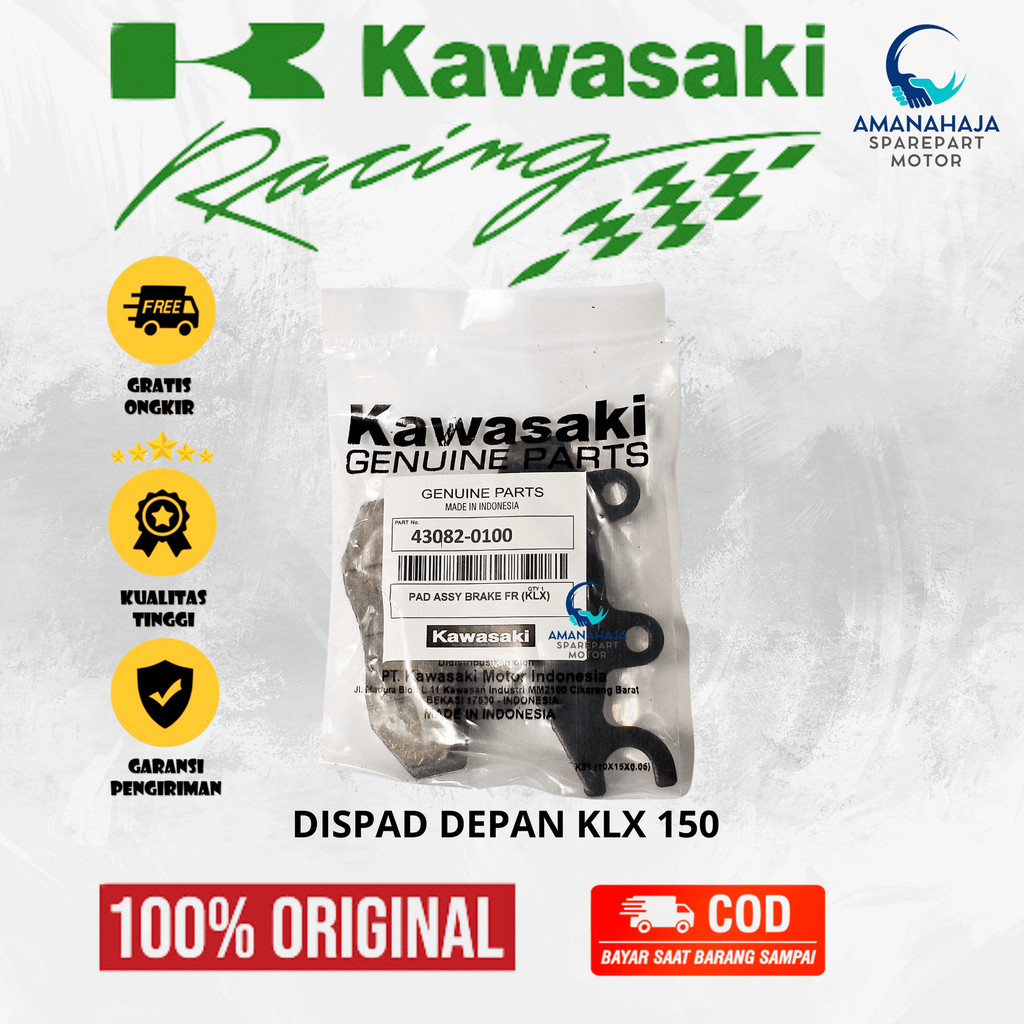 ( GARANSI ) ORI KAMPAS REM (DISK) CAKRAM DISPAD DEPAN MOTOR KLX 150 | SPAREPART ORIGINAL SUKU CADANG