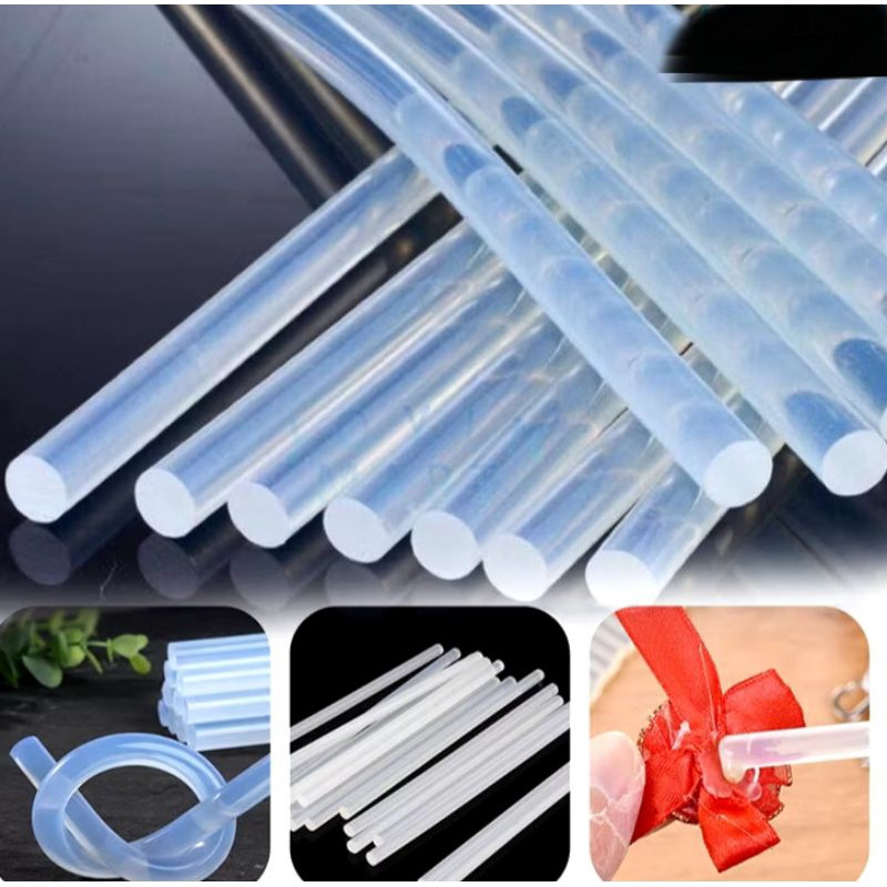 

TERMURAH!!(Ecer 1pcs) Isi Ulang Lem Tembak / Refill Lem Tembak / Lem Bakar Kecil Glue Gun Stick / Lem Lilin Transparan Bening ukuran kecil 27cm