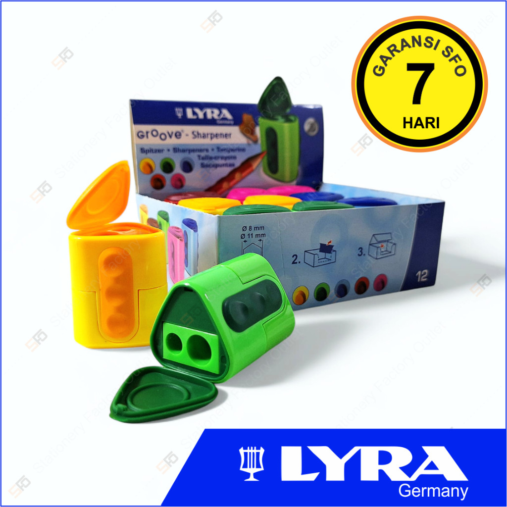 

Alat Tulis Murah Rautan Lyra 2 Lubang - Groove Twin Hole - SFO Semarang Official