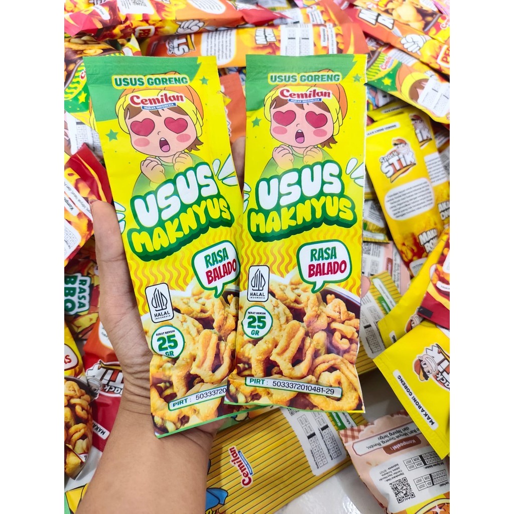 

Snack murah- Cemilan Murah Indonesia - Makaroni Basreng Mie Lidi usus - Food Halal Renyah Gurih Asin Goreng Pedas