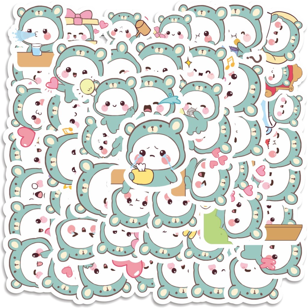 

COD 50 Pcs Stiker Kawaii Bear Cute V5 Lucu Anti Air Untuk Dekorasi Notebook Sepeda Skateboard Handphone