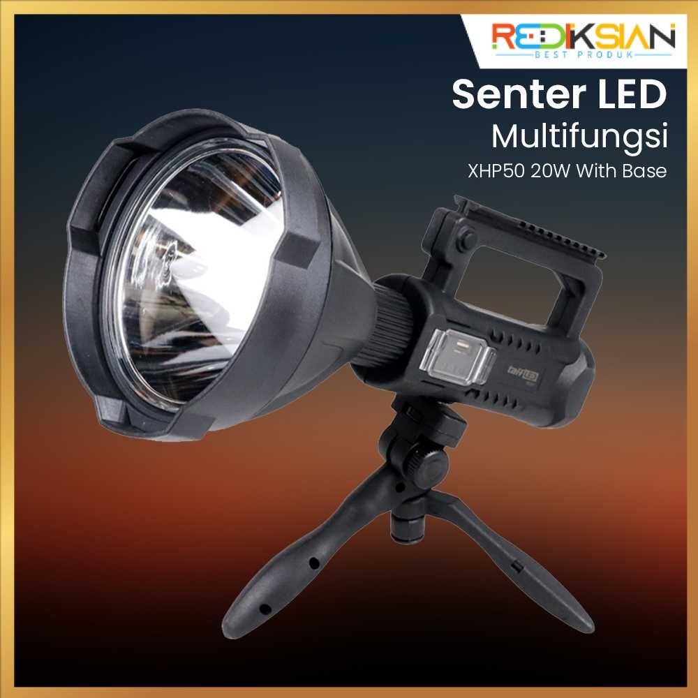 Senter LED Multifungsi XHP50 20W with Base Senter LED Multifungsi XHP50 20W dengan Basis