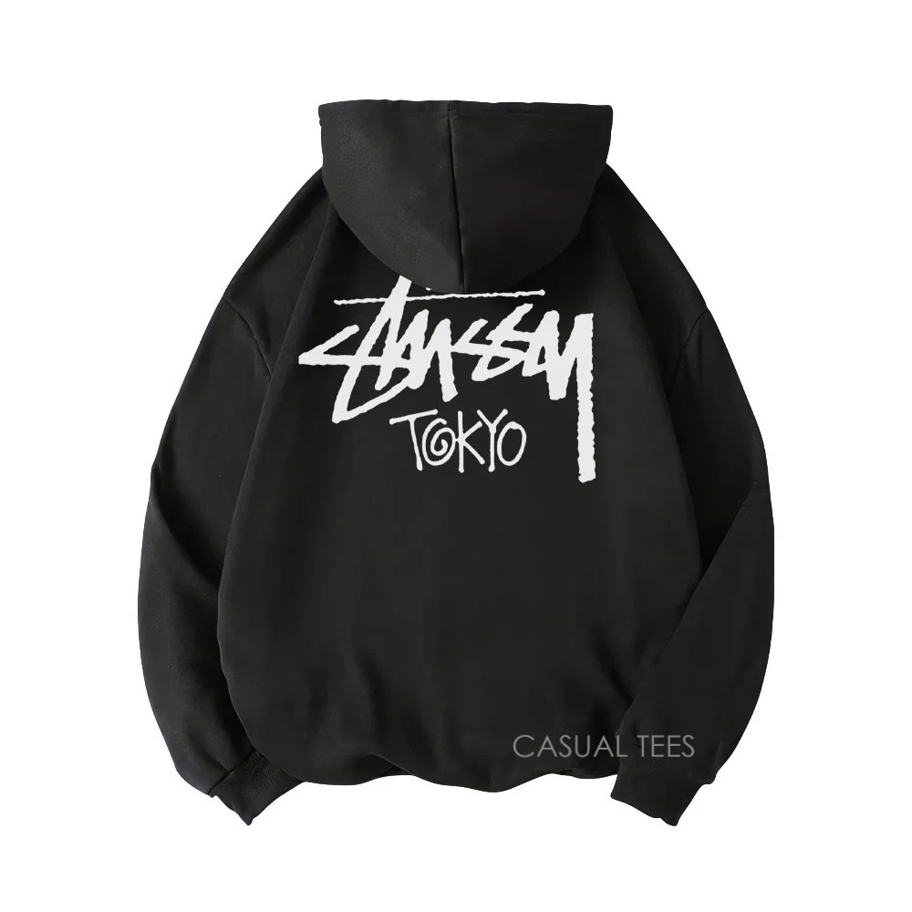 Hoodie Sweater Stussy Tokyo Basic Black
