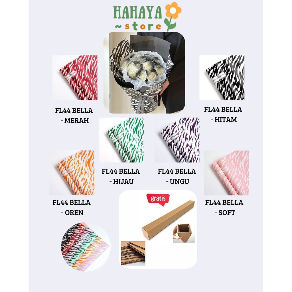 

HAHAYA - FL44 BELLA Kertas Bunga Paper Buket Motif Cellophane