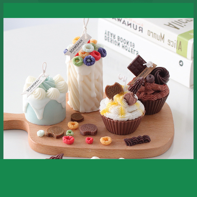 

1PCS Mini Biscuit Series Aromatherapy Gypsum Candle Chocolate Baking Cake Decoration Handmade Material Silicone Mold