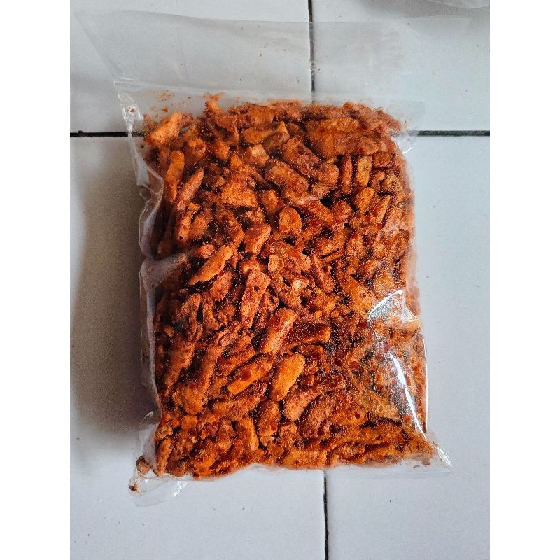 

Basreng Pedas Daun Jeruk Snack kiloan Pack Jumbo 500gr Snack