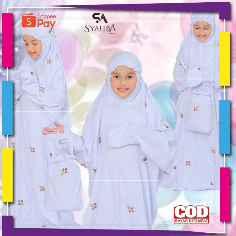 RAMADHAN SALE // Mukena terusan KHUSUS PUTIH anak TK SD remaja mukena santri | Syahba