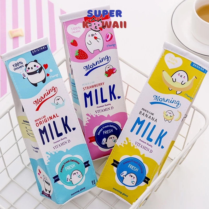 

Super Kawaii - [SK46] Kotak Tempat pensil bentuk susu /milk pencil case