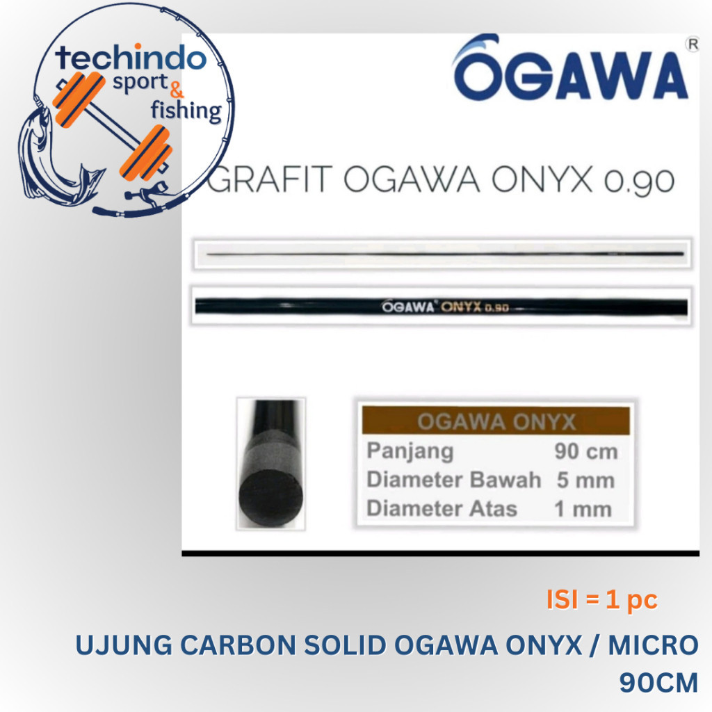 Ujung Carbon Solid Pancing Ogawa Onyx / Micro 90cm Tegek Joran