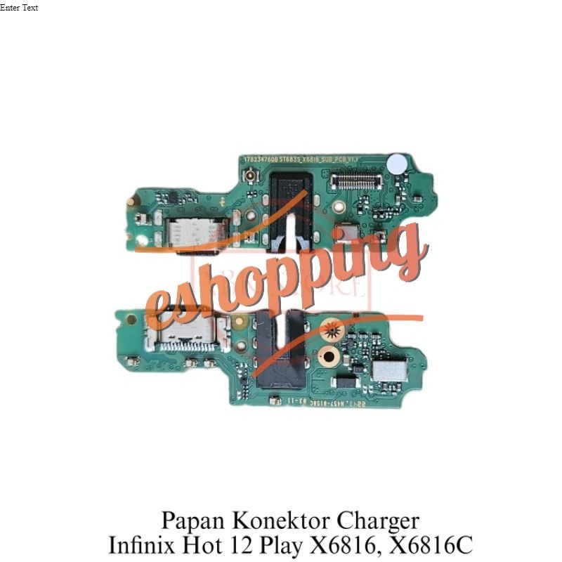 Pcb Konektor Charger / Papan Flexibel Cas Infinix Hot 12 Play X6816 - X6816C