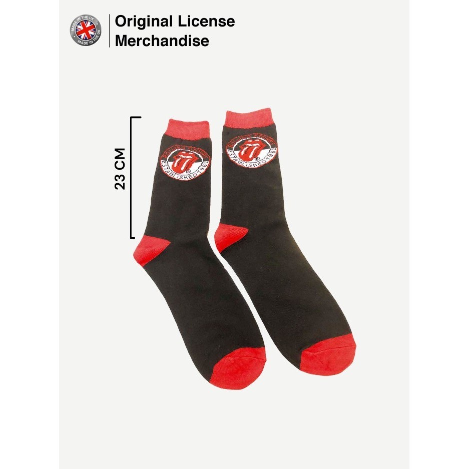 Kaos Kaki Socks Panjang Motif Pria Wanita ROLLING STONES Established