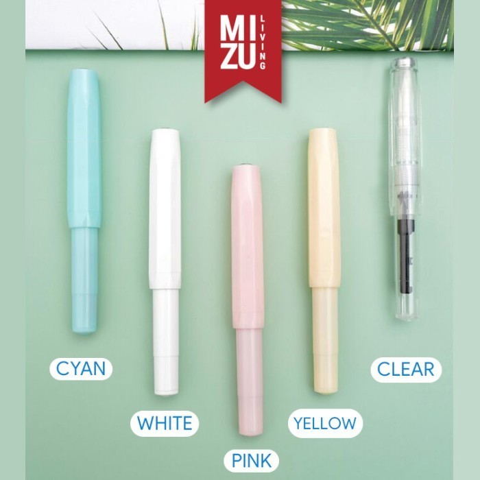 

PROMO!! -MIZU MACARON Portable Paint Brush Calligraphy Brush Fountain Pen 18K - PaintCal Brush, Merah Muda