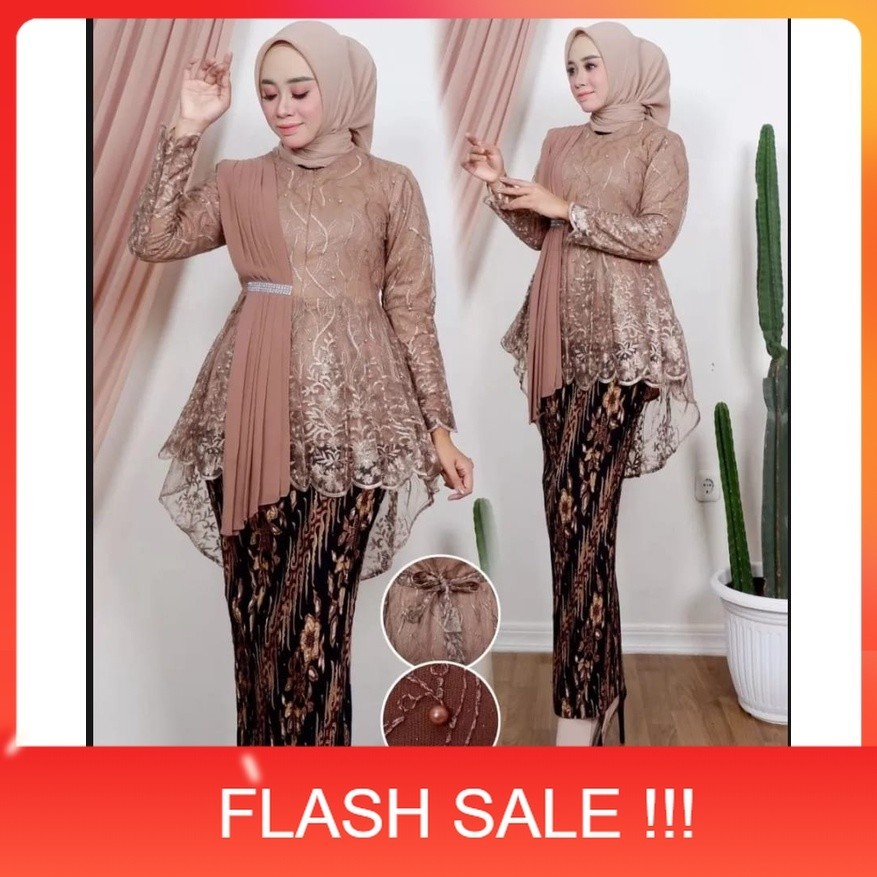 PROMO Setelan Kebaya Aurora Selendang Aurel//Kebaya Blouse Selendang Aurel//Model Kebaya Terlaris 20
