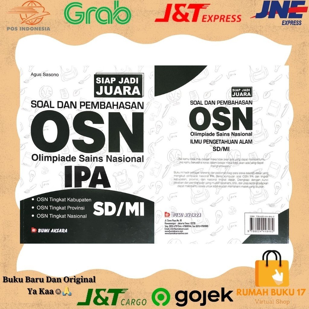 buku osn ipa sd mi siap jadi juara olimpiade sains nasional soal dan pembahasan penerbit bumi aksara