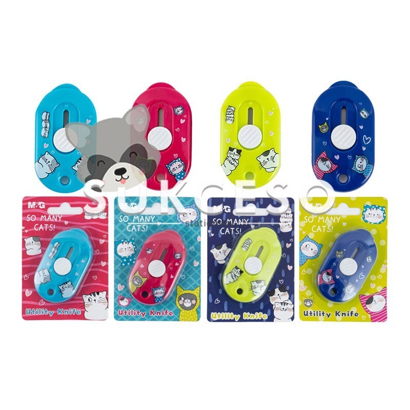 

M&G Retractable Paer Cutter Knife ASS913D9/Kater Mini Lucu Unik