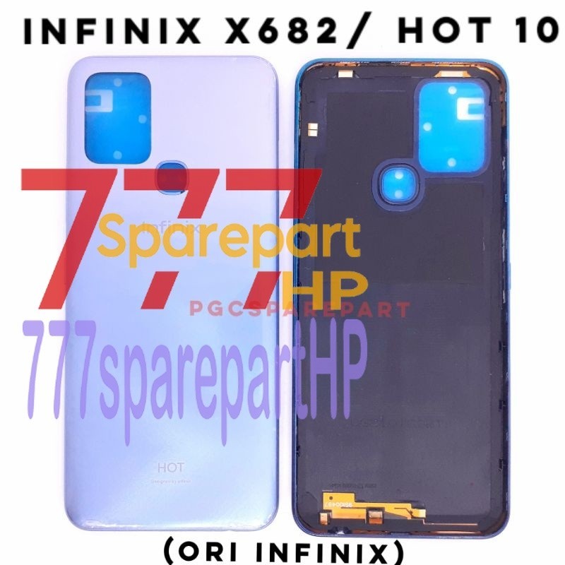 Original Backdoor Infinix Hot 10 - X682 - Tutup Baterai Casing Belakang Back Case Backcase Backcover