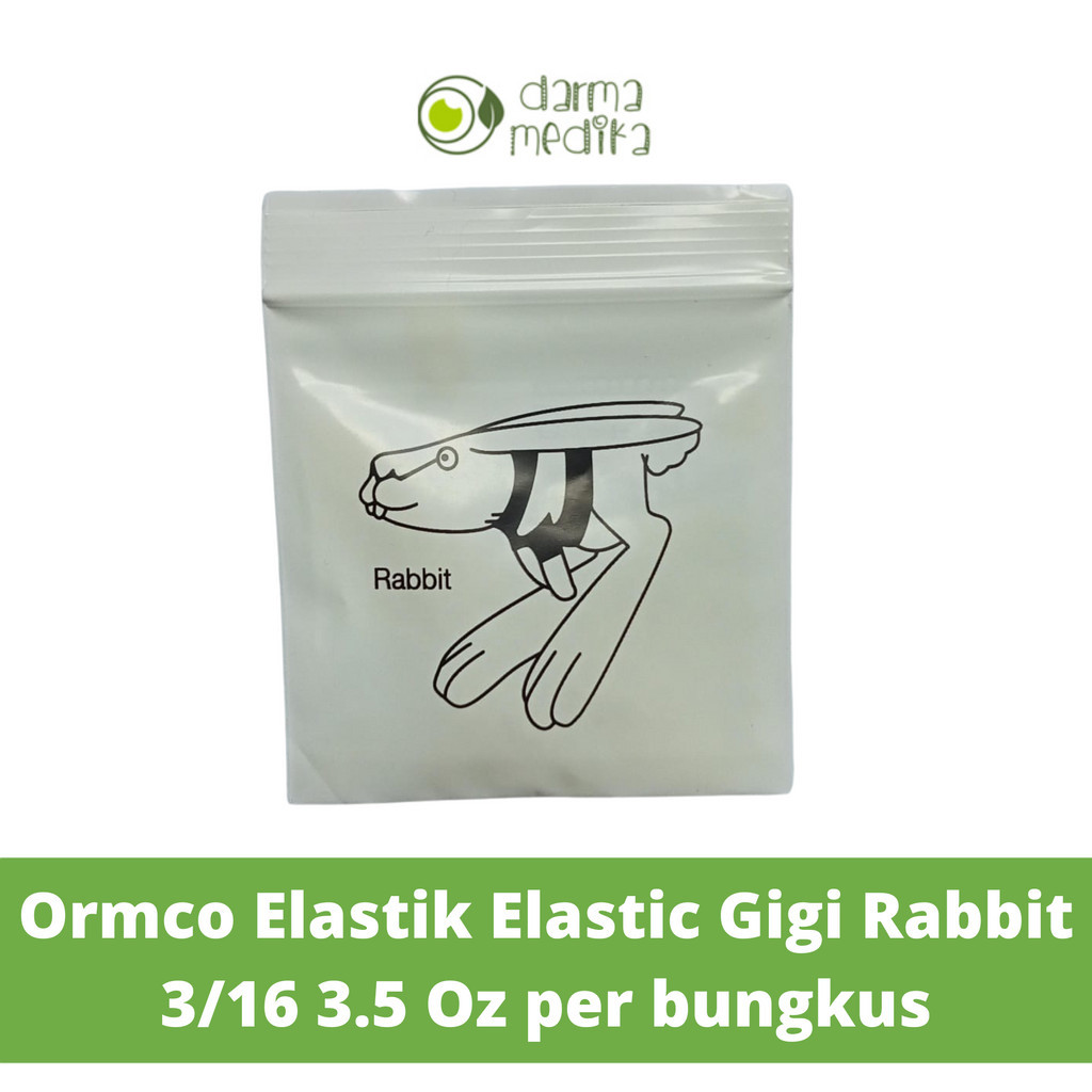 Ormco Elastik Elastic Gigi Rabbit, Quail, Ram, Bear, Fox  per bungkus