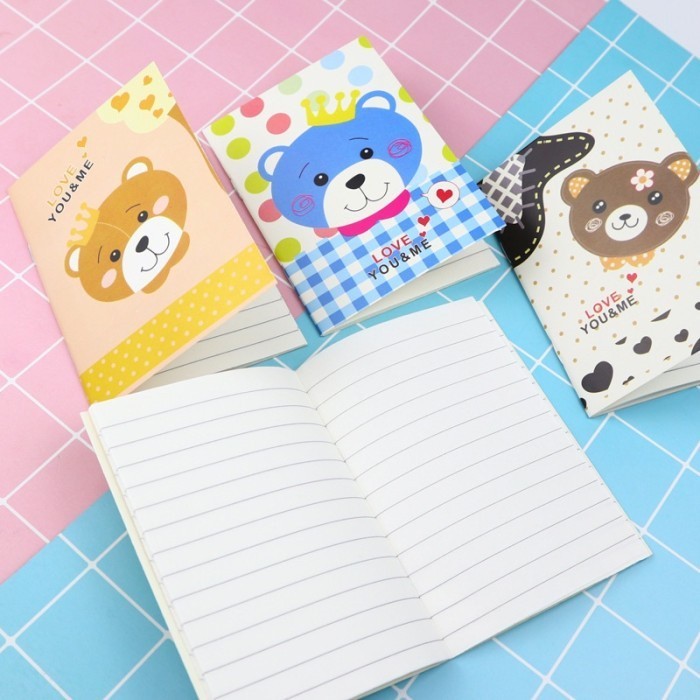 

Buku Tulis Kecil Mini Note Book Memo Notepad Dengan Motif Kartun