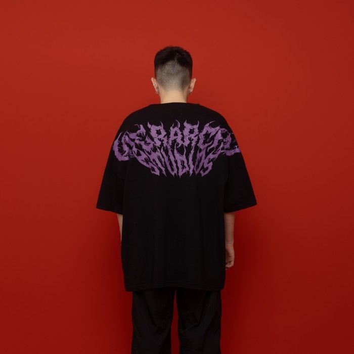 HIERARCHY STUDIOS Spellbound 2.0 - Black Toxic Wide Oversized T-Shirt Ukuran (S-3XL)