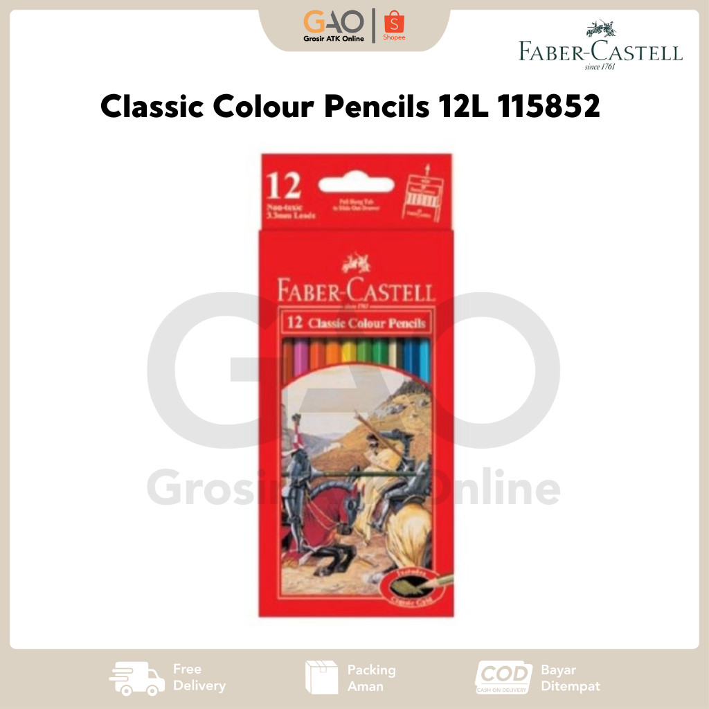 

Classic Colour Pencils 12 Long Faber-Castell 115852
