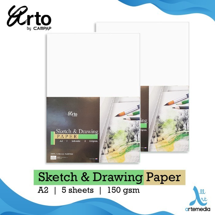 

Arto A2 Sketch and Drawing Paper Pack Kertas Gambar