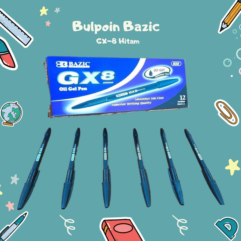 

Bulpoin BAZIC GX-8 HITAM isi 12