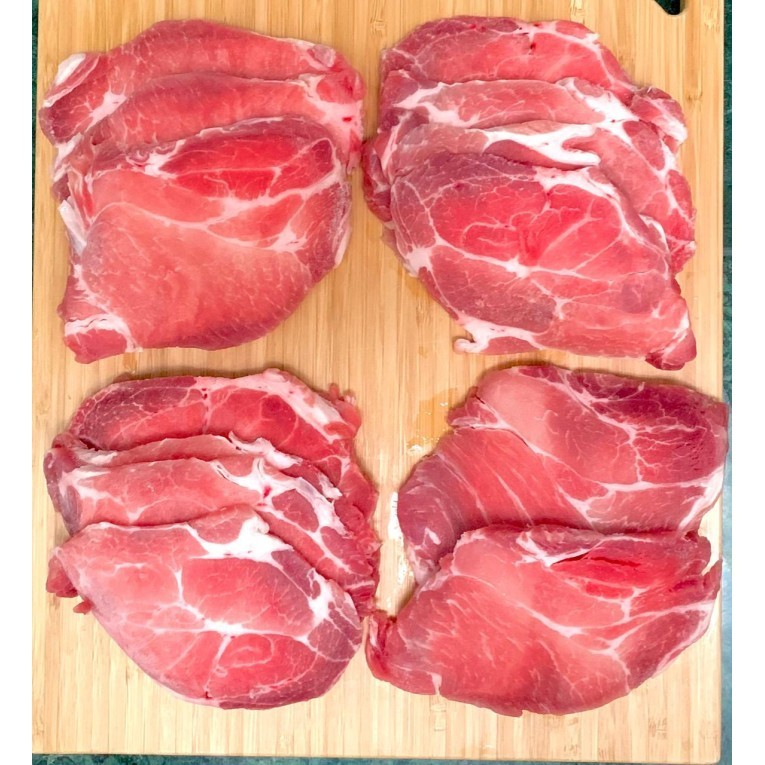 

NATUREFOOD Danish Pork Collar Boneless Daging Babi Impor Shabu Yakiniku