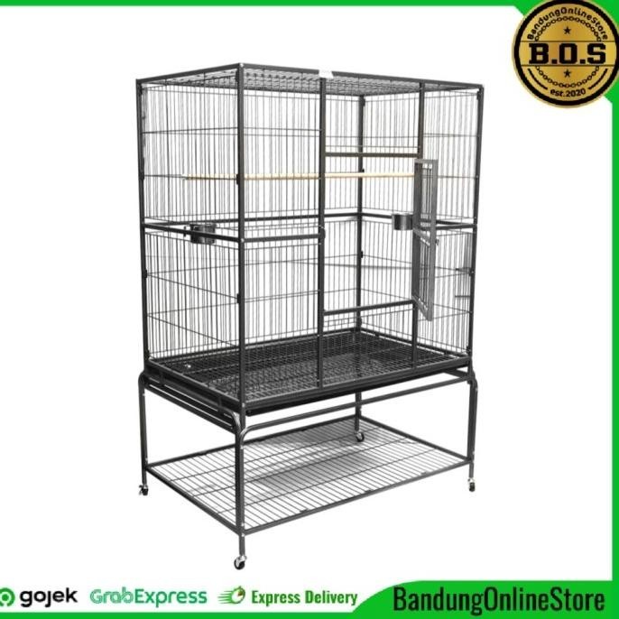 Cavea Kandang Burung Besar Sangkar Burung Besi Umbaran Jumbo Roda