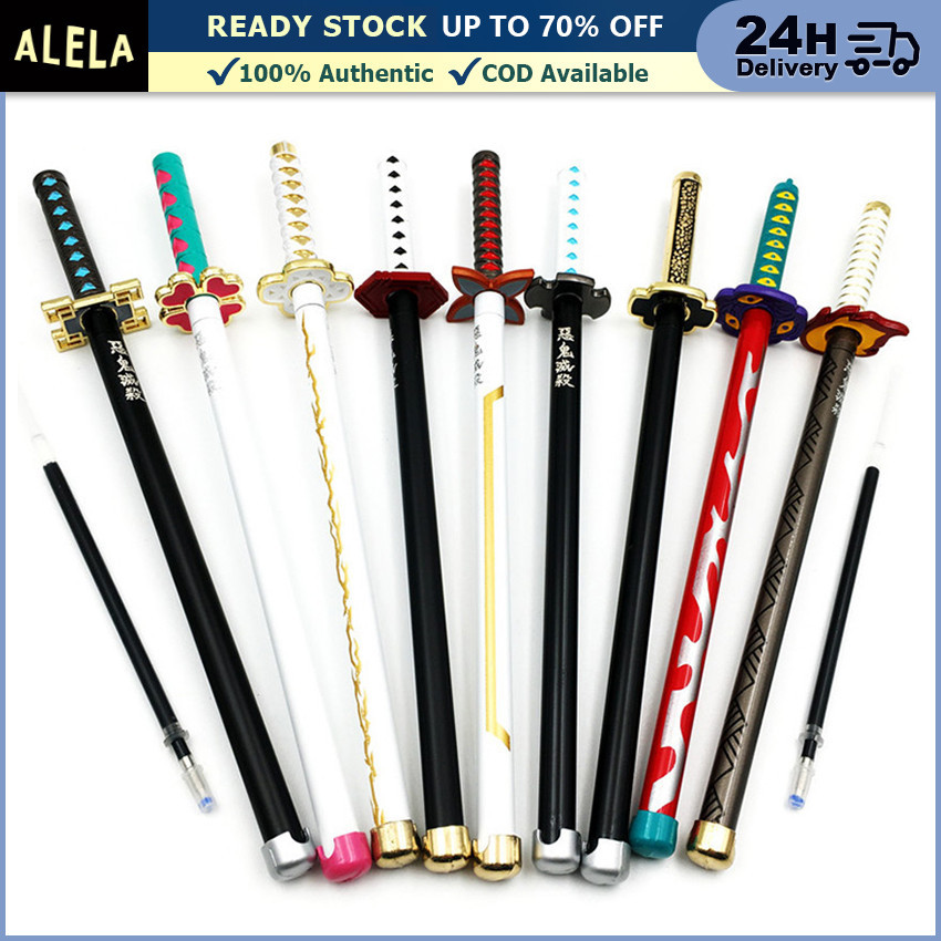 

Alela Pulpen Gel Model Pedang Tanjiro Zenitsu Giyu Rengoku Pajangan Meja Alat Tulis Anime Demon Slayer