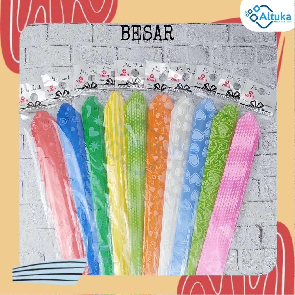 

(10pcs) Pita Tarik / Pita Serut Souvenir Ukuran Besar Motif