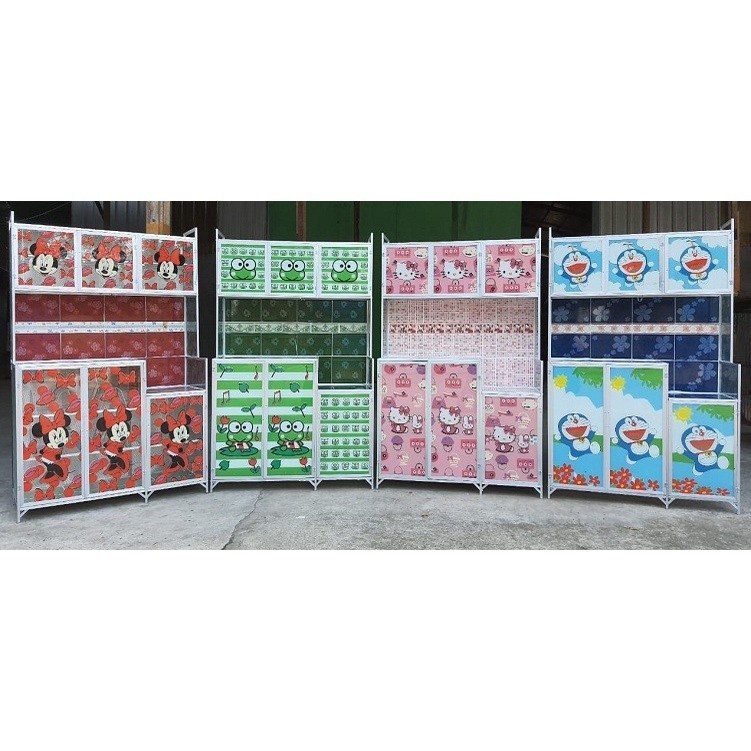 Rak piring 3 pintu magicom motif kartun bawah keramik