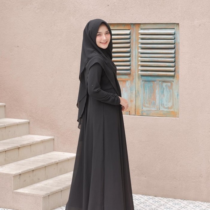 Baju Gamis Syari Wanita  Mayra Setelan Syari Ceruty