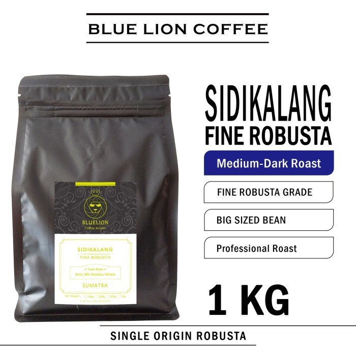 

[Coffee New] Blue Lion Coffee Sidikalang 1 kg Kopi Fine Robusta - BUBUK KASAR