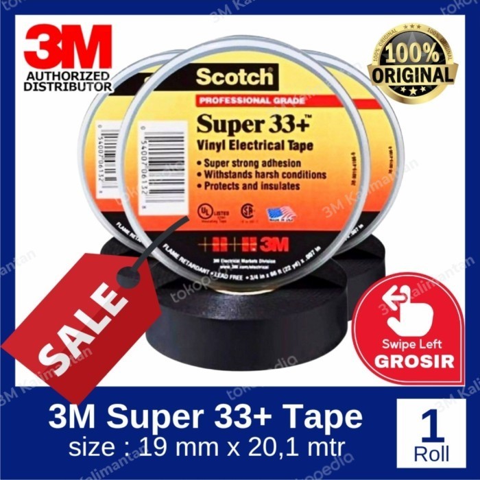 

Original 3M Scotch Super 33+ Vinyl Electrical Tape Asli