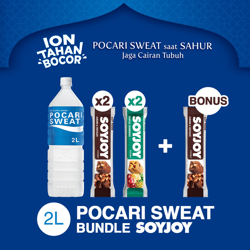 

Bundle POCARI SWEAT Pet 2L & SOYJOY + BONUS!! SOYJOY Almond & Chocolate