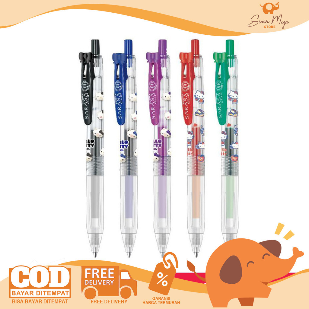 

Sarasa 0.5 Hello Kitty Pulpen Gel Karakter SATUAN Warna Limited Edition