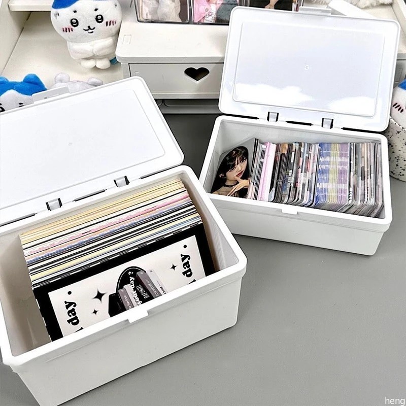 

Photo Card Storage Box Photos Storage Supplies Mini Photo Frame Photo Card Organizer Box Kpop Cards Boxes 포토카드 보관함