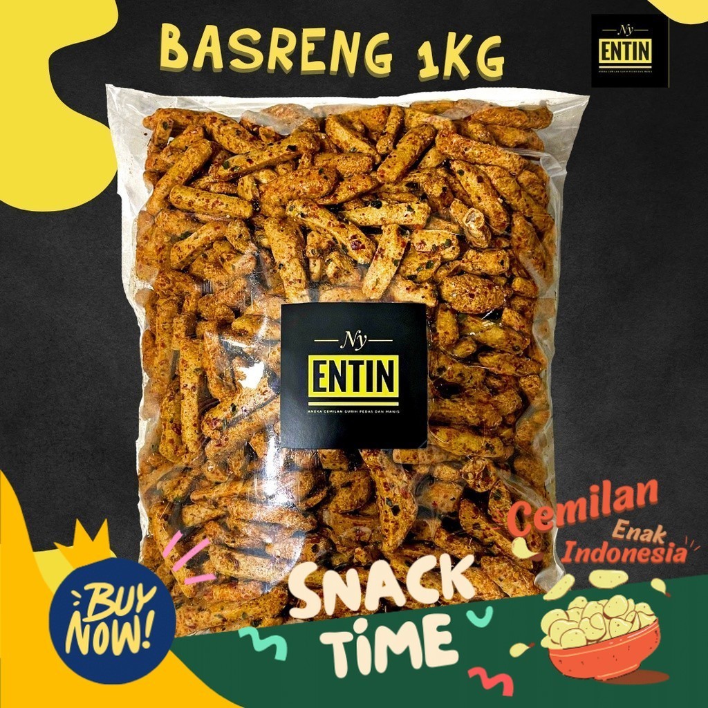 

PROMO SPESIAL BASO GORENG BASRENG ORIGINAL PEDAS GURIH MANTAP 1KG by Ny.Entin bisa COD