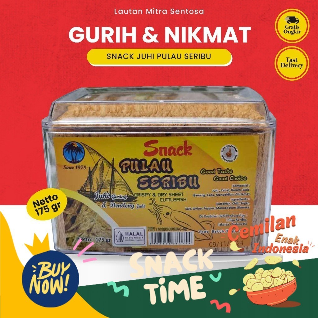 

Special Diskon Snack Juhi Pulau Seribu Toples Sedang Juhi Kering