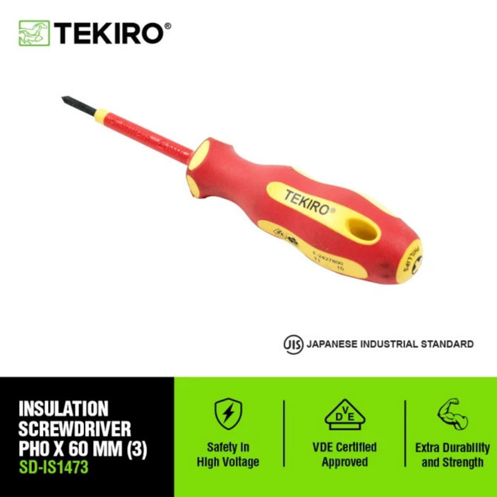 Tekiro Obeng Listrik PH0 X 60 mm (3) / Obeng Listrik