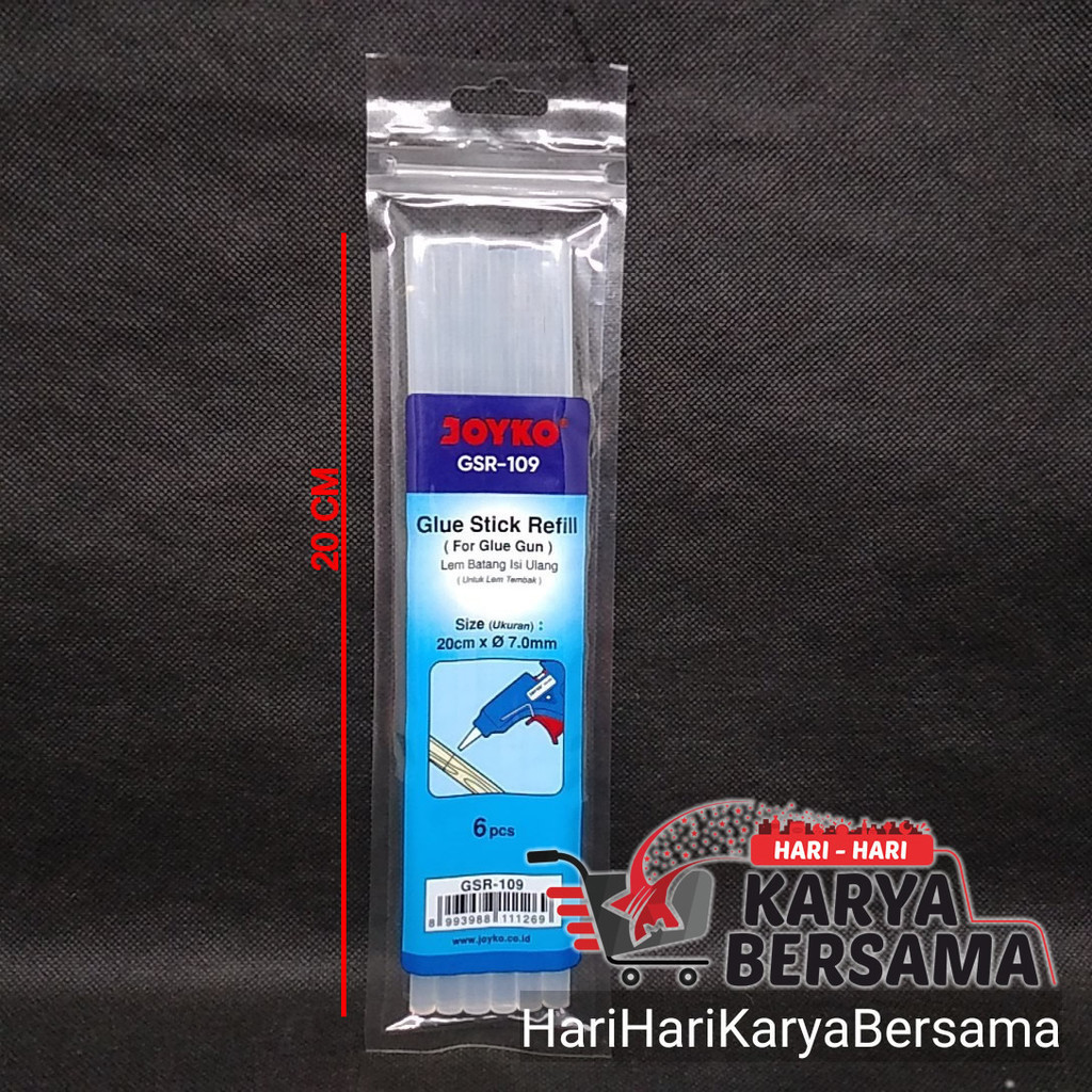 

JOYKO GLUE STICK REFILL GSR-109 ISI LEM TEMBAK BATANG 6 PCS