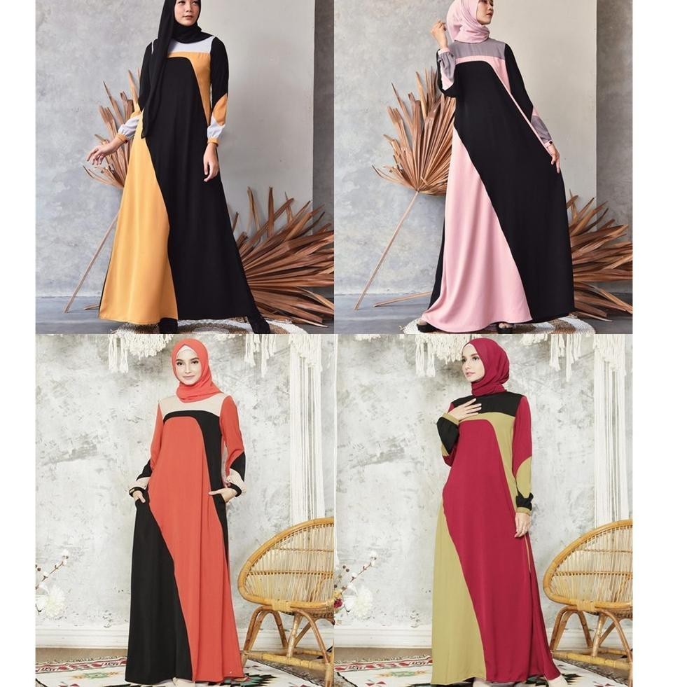 100% Terpercaya️ - Kanaya Dress by Zalifa Exclusive Collection - Baju Muslim Wanita - Gamis