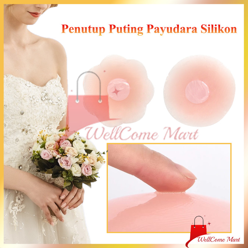 Penutup Puting Payudara Silikon / Tempel Silikon Penutup Puting Payudara / Bra Tempel Penutup Puting