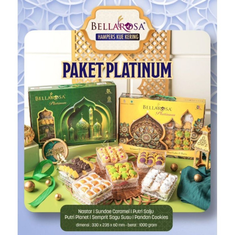 

DISKON KUE KERING LEBARAN BELLAROSA PAKET PLATINUM | KADO PARCEL PARSEL HAMPERS RAMADHAN| BELLAROSA PLATINUM