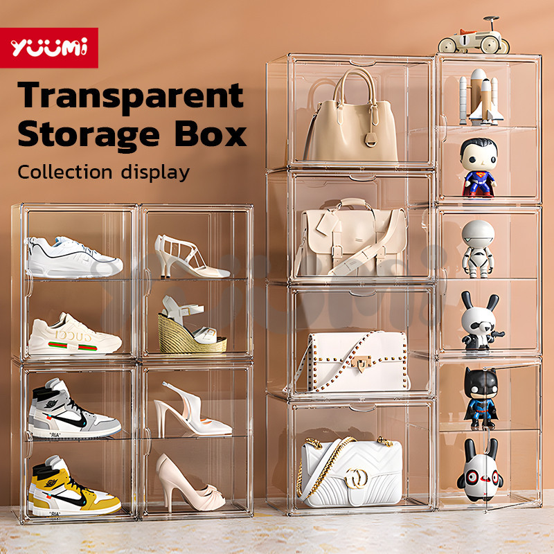 TR53WK YUUMI Ukuran Ekstra Besar Transparent Acrylic Organizer Container Box Book Organiser Akrilik 