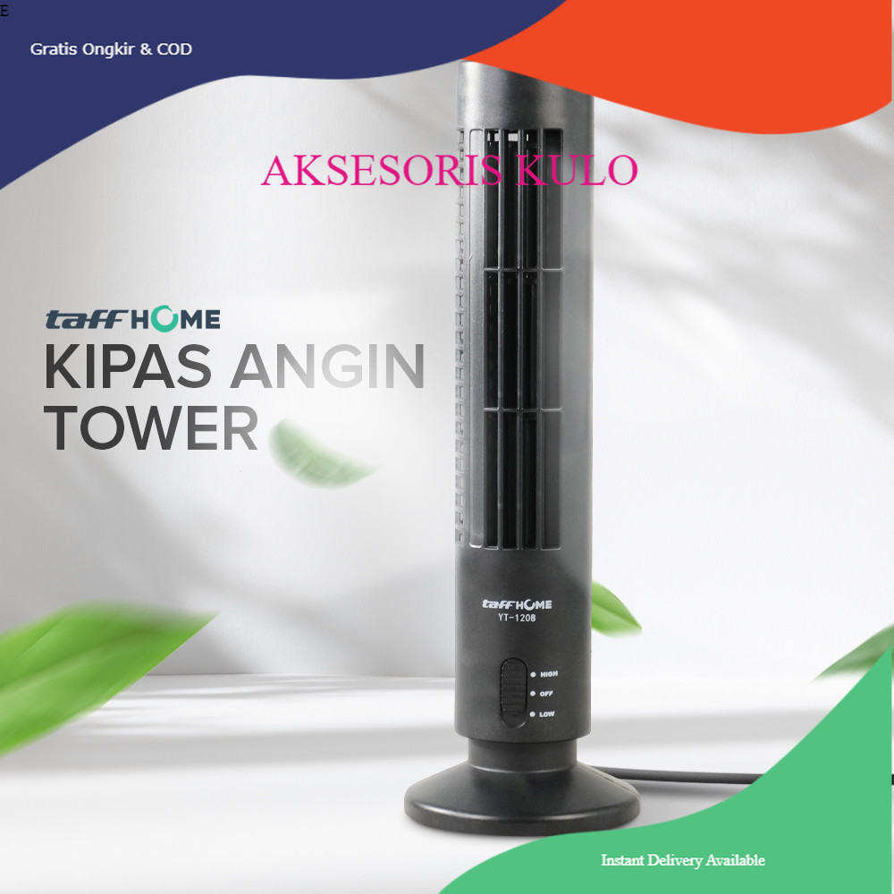 Kipas Angin USB Tower Leafless Ultra Quite - YK-1208 - Black