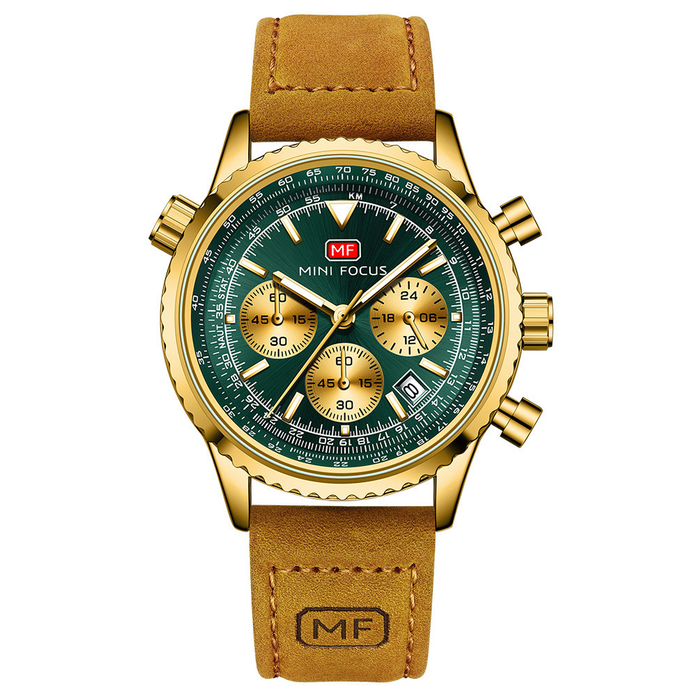 Jam Tangan Quartz Pria FOCUS MINI Jam Tangan Pria Kulit Asli Kronograf Jam Tangan Quartz Terbaru unt