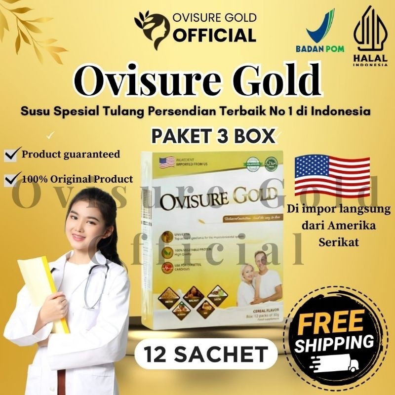 

3 BOX OVISURE GOLD SUSU VITAMIN TULANG DAN SENDI NYERI OTOT ASTEOPOROSIS OSTEOARTHRITIS